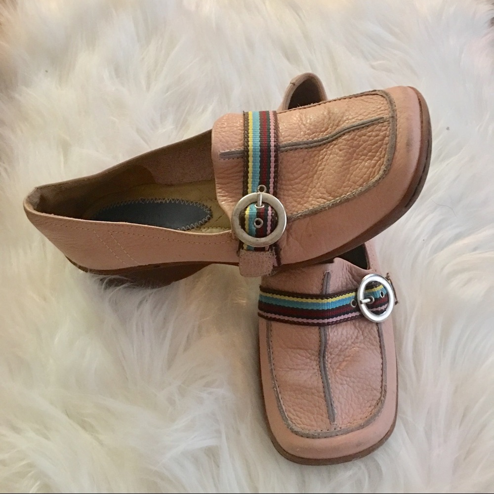 Blush colored slip ons with cute detail